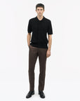 TIGER OF SWEDEN Araawen RWS regular fit polo shirt in Black with 40s-inspired silhouette from eightywingold