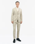 TIGER OF SWEDEN classic linen blazer with modern structure in Cream Sand from eightywingold