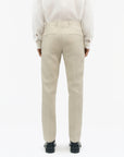 TIGER OF SWEDEN Cream Sand linen trousers with slanted pockets and modern silhouette from eightywingold