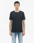 TIGER OF SWEDEN Light Ink Olaf L t-shirt in cotton linen blend with crew neck from eightywingold