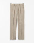TIGER OF SWEDEN Tenuta trousers in Pale Sand linen wool blend with pressed crease from eightywingold