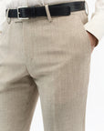 TIGER OF SWEDEN Pale Sand classic straight-fit trousers styled for summer from eightywingold