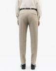 TIGER OF SWEDEN mid-rise Tenuta pants with slanted front pockets in Pale Sand from eightywingold