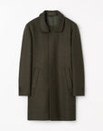 Aleric Funnelneck Coat in Olive Green