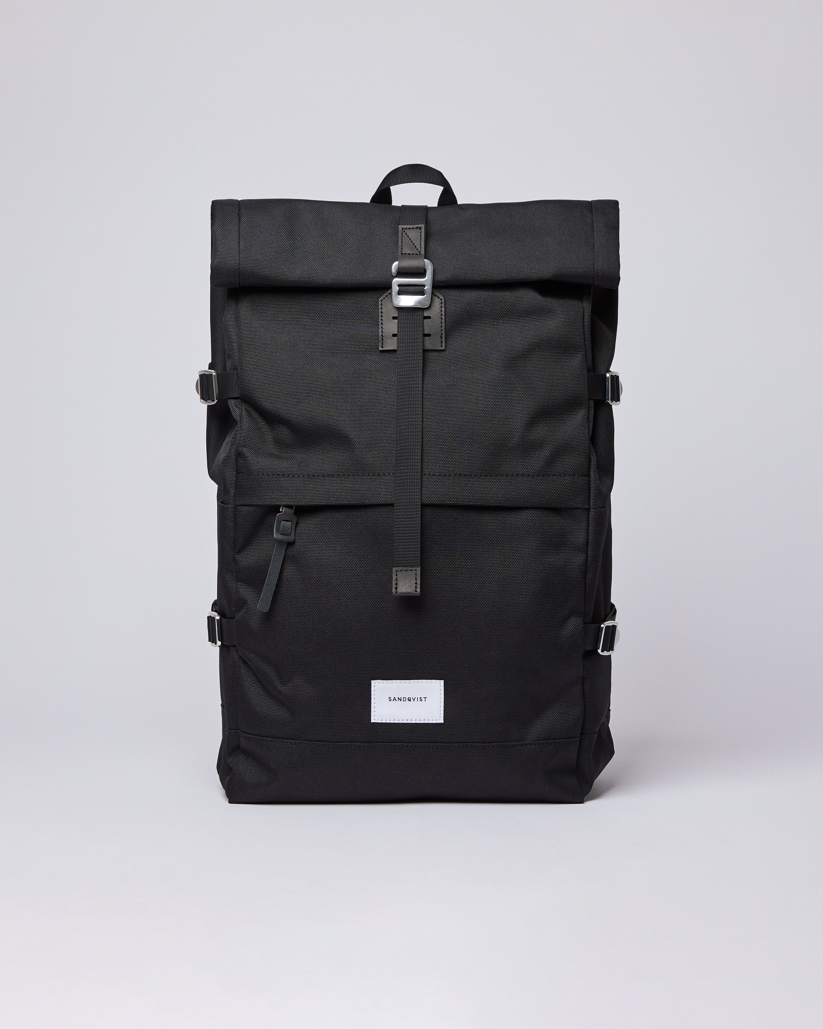 Sandqvist Bernt Backpack in Black SQA1039 Black with black webbing | Shop from eightywingold an official brand partner for Sandqvist Canada and US. 