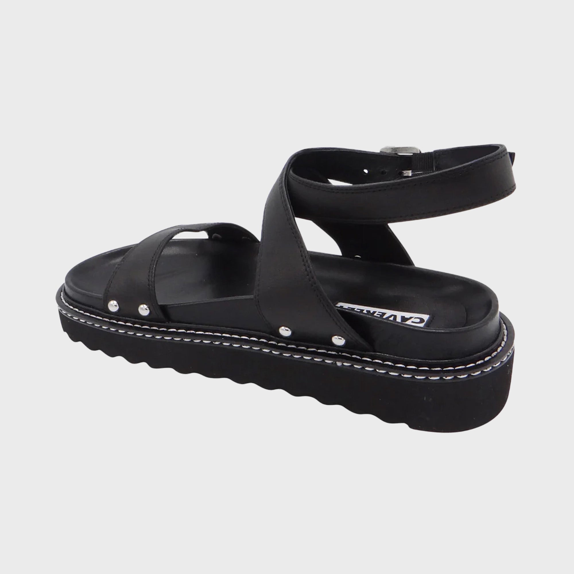 CAVERLEY Earnie Sandal in Black 23S520C Black FROM EIGHTYWINGOLD - OFFICIAL BRAND PARTNER