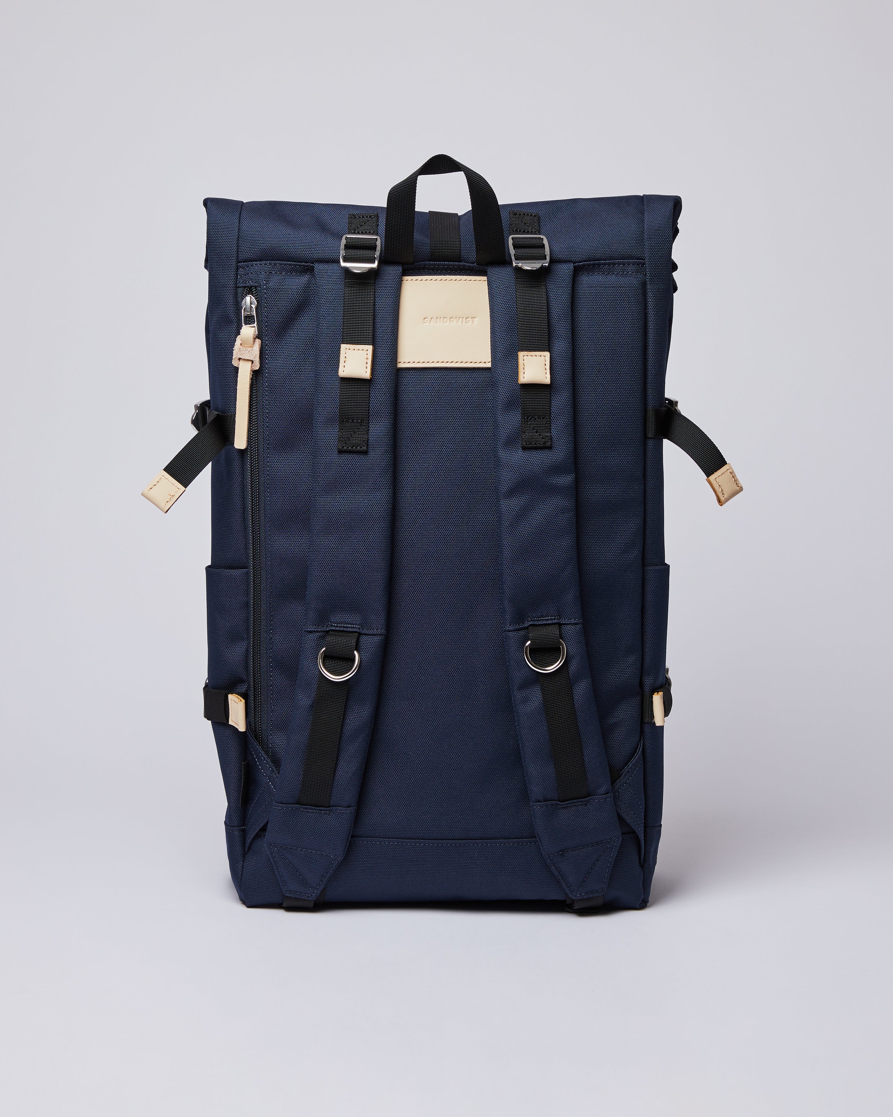 Sandqvist Bernt Backpack in Navy SQA1373 Navy with natural | Shop from eightywingold an official brand partner for Sandqvist Canada and US. 