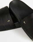 Ted Baker | Padda Black Satin Slides 3 | eightywingold