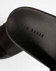 Ted Baker | Padda Black Satin Slides 5 | eightywingold