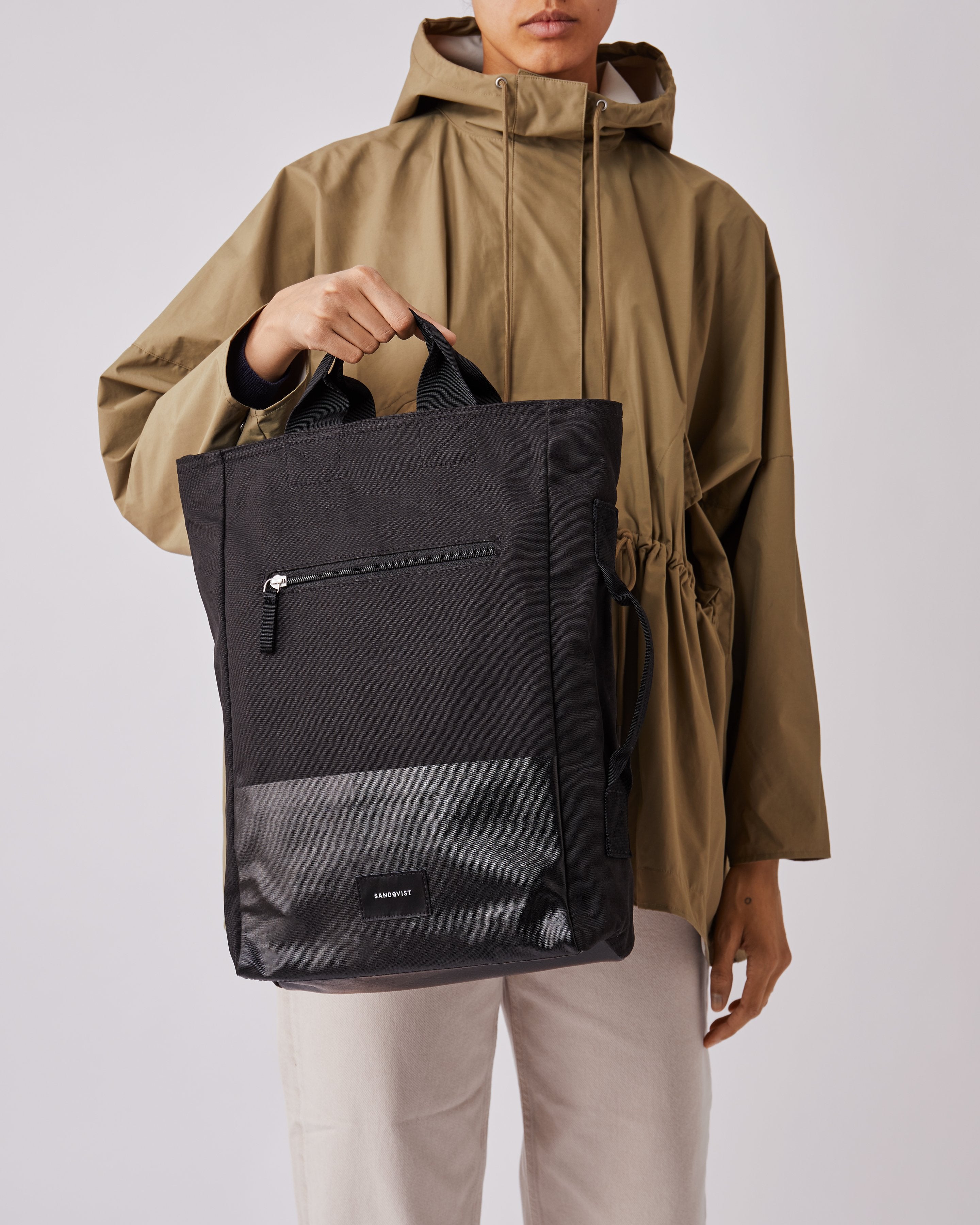 Sandqvist Tony Vegan Backpack in Black SQA2366 | Shop from eightywingold an official brand partner for Sandqvist Canada and US. 