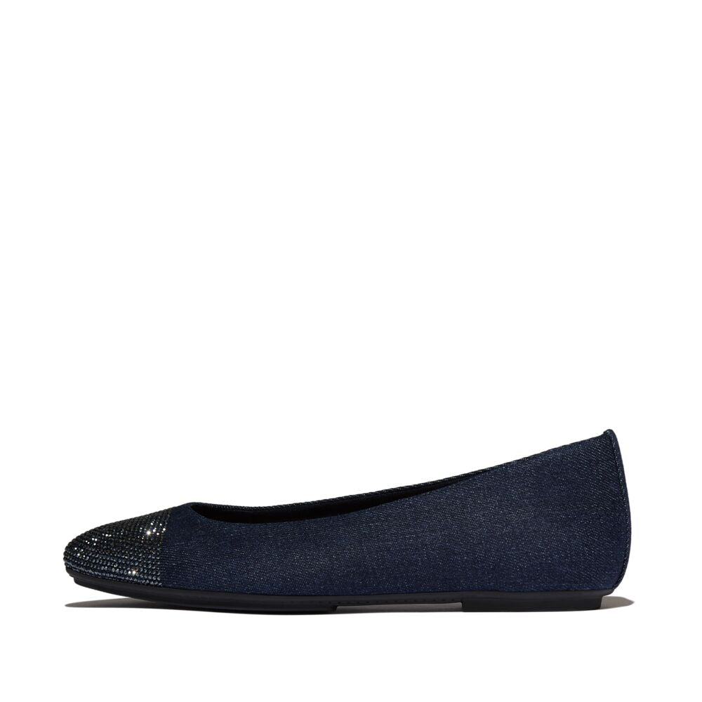 DELICATO-CRYSTAL-CAP-TOE-DENIM-BALLET-FLATS-DARK-DENIM