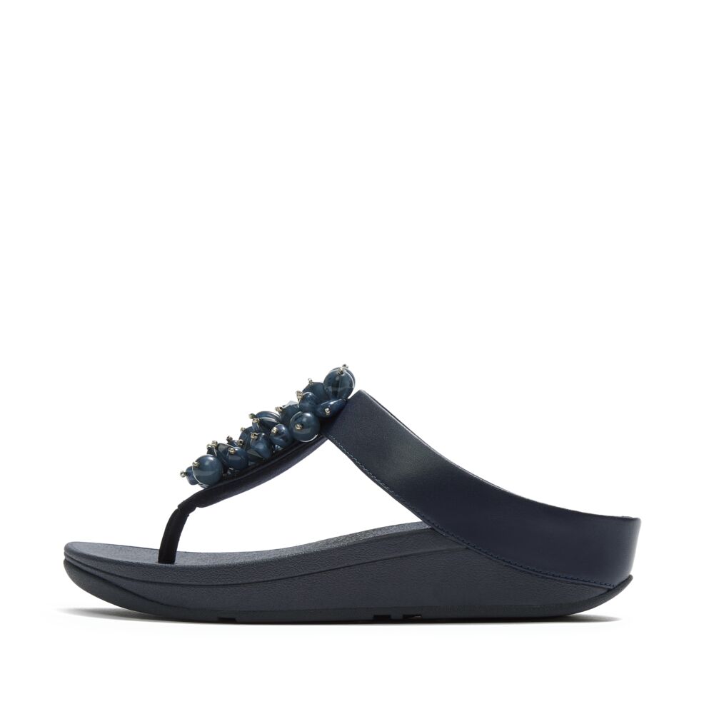 Fino Bead-Cluster Toe-Post Sandals