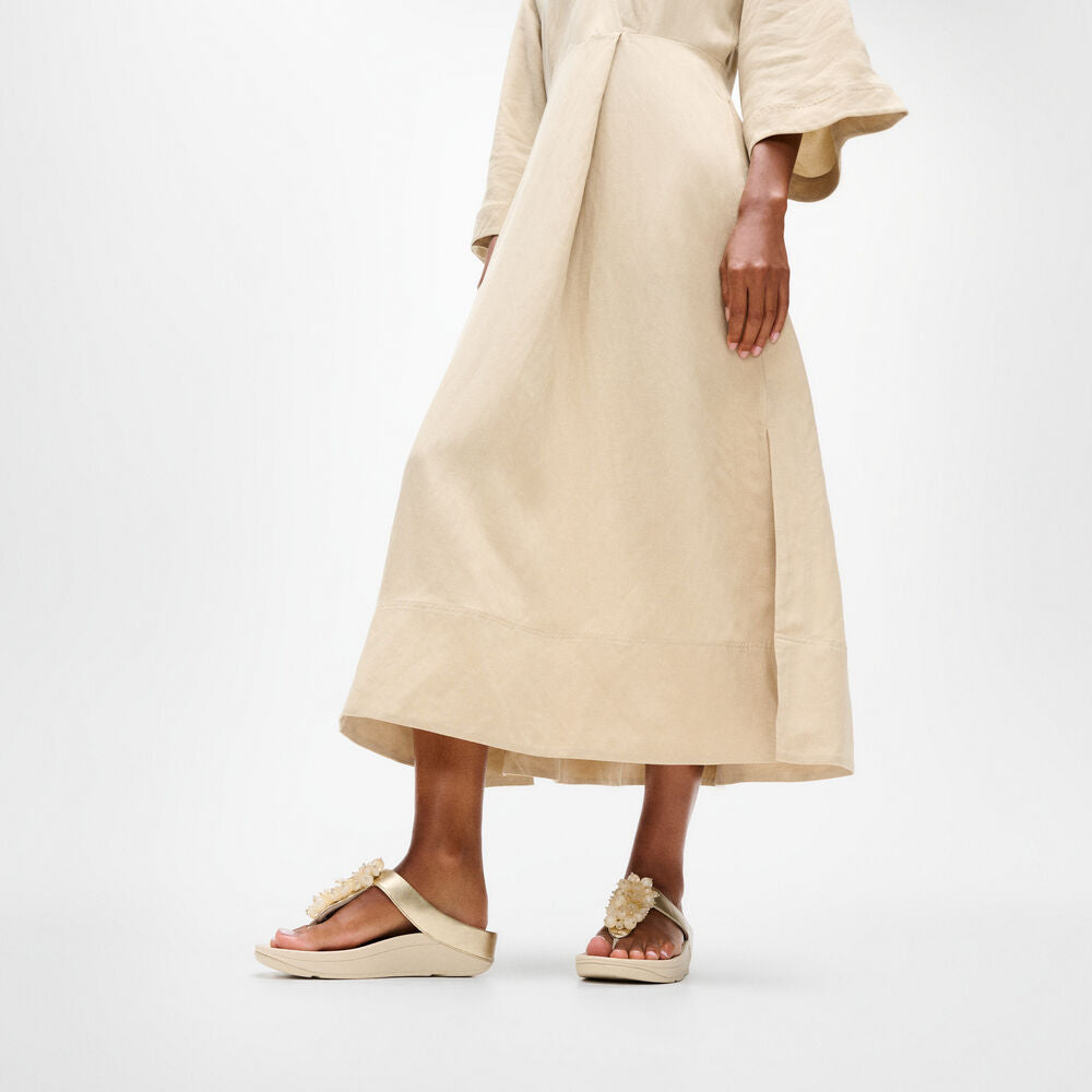 Fino Bead-Cluster Toe-Post Sandals
