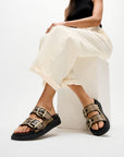 Gen-FF Buckle Graphic-Weave Two-Bar Slides