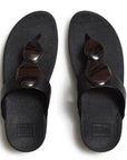 Lulu Marbled-Stone Toe-Post Sandals