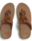 Lulu Marbled-Stone Toe-Post Sandals