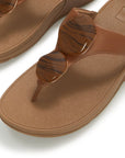Lulu Marbled-Stone Toe-Post Sandals