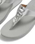 Lulu Ultra-Jewel Metallic Toe-Post Sandals