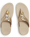 Lulu Ultra-Jewel Metallic Toe-Post Sandals