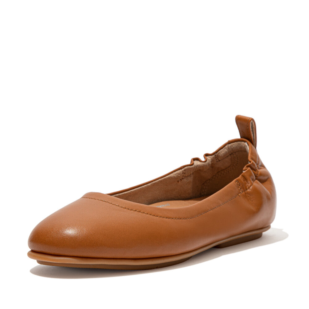 FITFLOP Allegro Soft Leather Ballet Flats in Light Tan Q74 | Shop from eightywingold an official brand partner for Fitflop Canada and US.