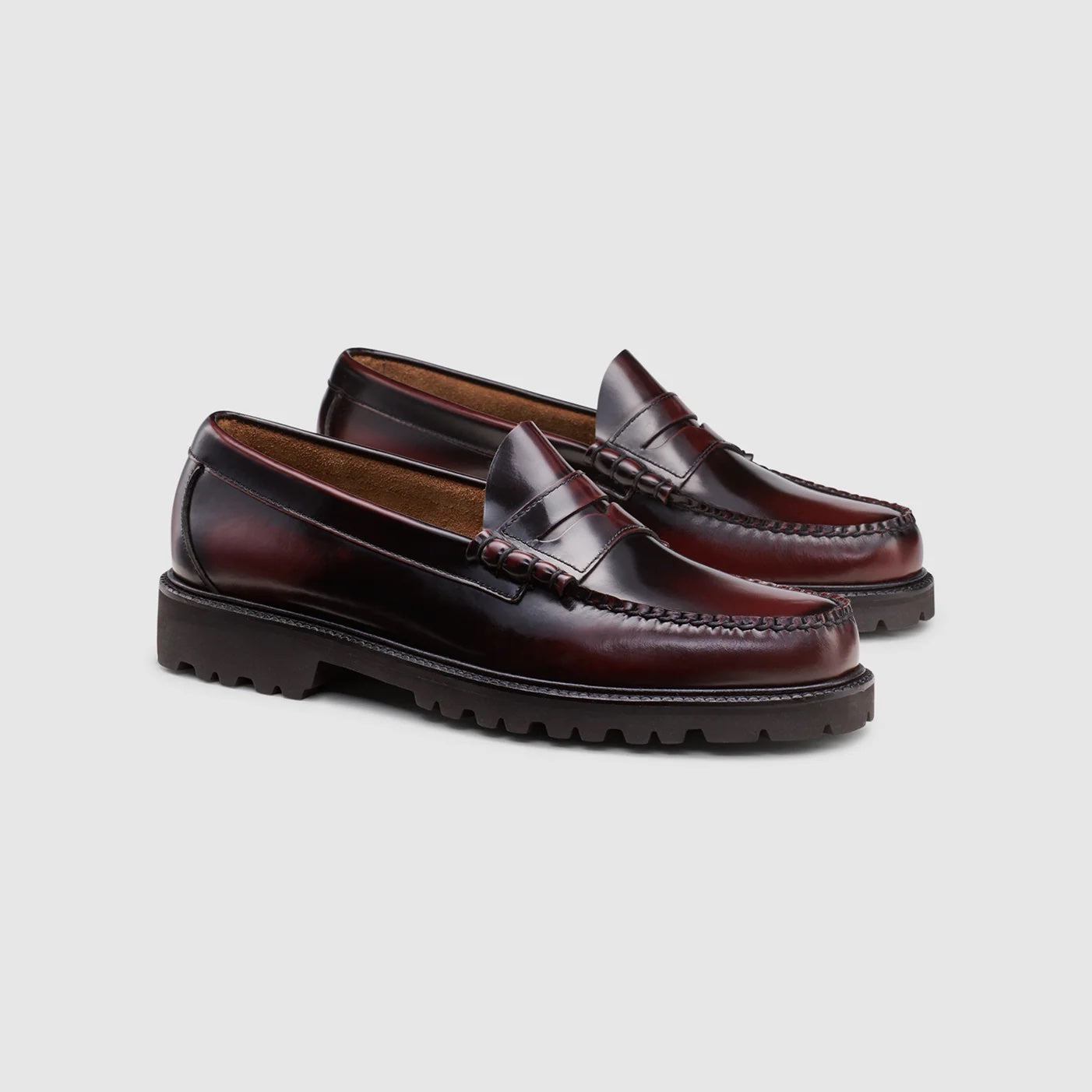 GH BASS Larson Lug Brush Off Weejuns Loafer in Wine BAZ4W477 | Shop from eightywingold an official brand partner for GH Bass Canada and US.