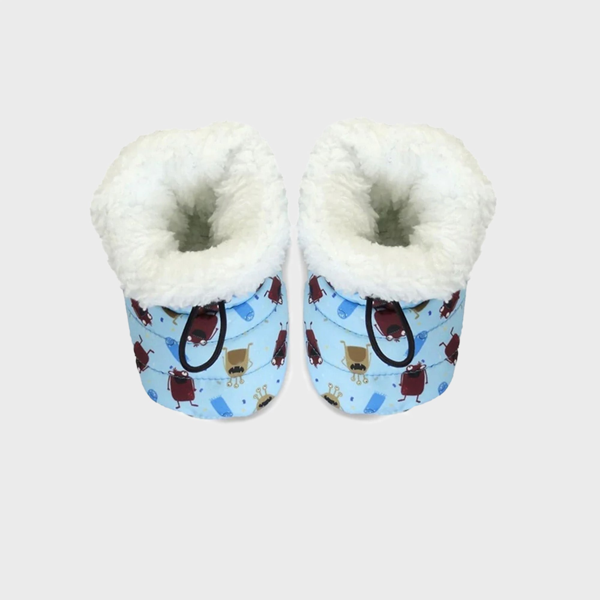 Nuvola Printed Baby Slippers in Monster Blue CNPR20MSO18 FROM EIGHTYWINGOLD - OFFICIAL BRAND PARTNER