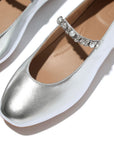 Delicato Pearls-And-Crystal Soft Leather Ballerinas