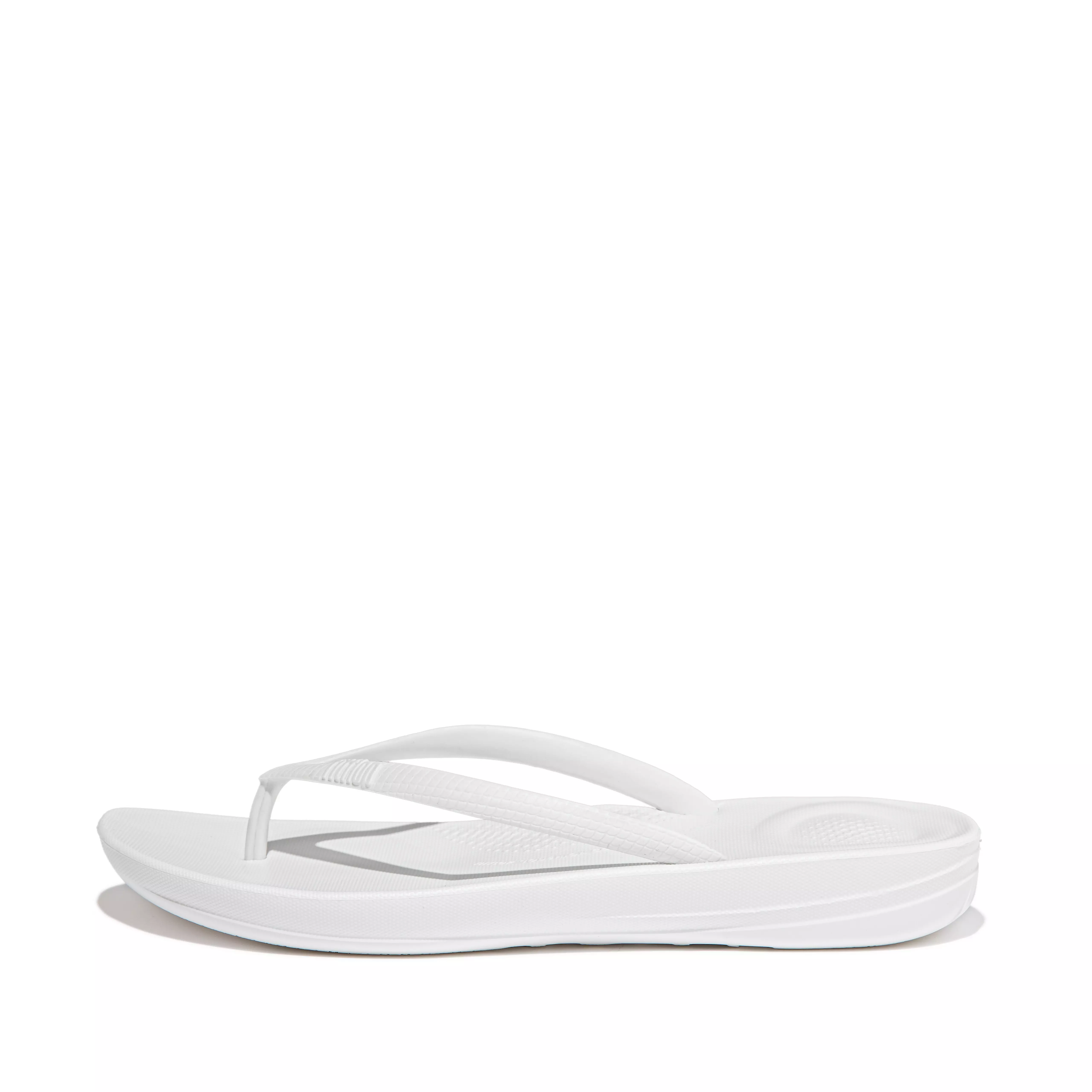 FITFLOP Iqushion Ergonomic Flip-Flops in White E54  | Shop from eightywingold an official brand partner for Fitflop Canada and US.