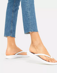 FITFLOP Iqushion Ergonomic Flip-Flops in White E54  | Shop from eightywingold an official brand partner for Fitflop Canada and US.