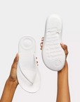 FITFLOP Iqushion Ergonomic Flip-Flops in White E54  | Shop from eightywingold an official brand partner for Fitflop Canada and US.