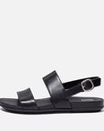 GRACIE Leather Back-Strap Sandals in Black