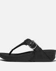 LULU Adjustable Leather Toe-Posts in Black