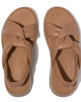 F-MODE Knot Soft-Leather Flatform Back-Strap Sandals