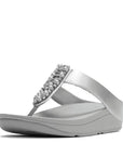 Fino Pearls-And-Crystal Toe-Post Sandals