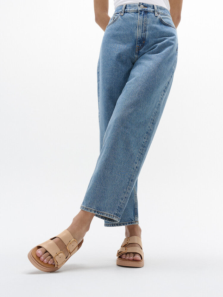 Gen-FF Buckle Two-Bar Leather Slides