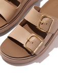 Gen-FF Buckle Two-Bar Leather Slides