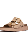 Gen-FF Buckle Two-Bar Leather Slides