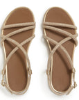 Gracie Crystal Strappy Back-Strap Sandals