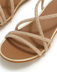 Gracie Crystal Strappy Back-Strap Sandals
