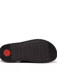 FITFLOP Gen-FF Buckle Two-Bar Leather Slides in Black HE8  | Shop from eightywingold an official brand partner for Fitflop Canada and US.