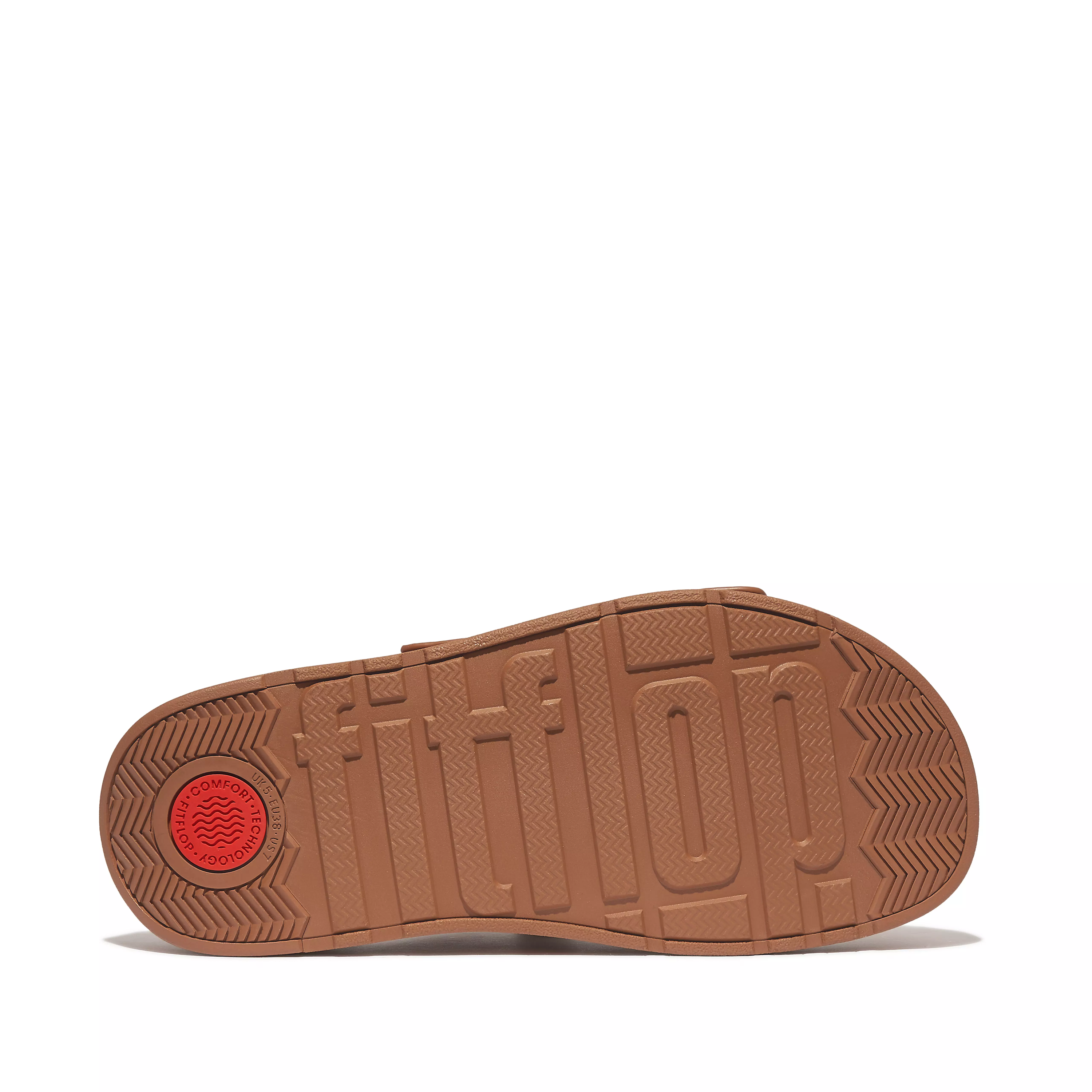 FITFLOP Gen-Ff Buckle Two-Bar Leather Slides in Light Tan  HE8 | Shop from eightywingold an official brand partner for Fitflop Canada and US.