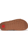 FITFLOP Gen-Ff Buckle Two-Bar Leather Slides in Light Tan  HE8 | Shop from eightywingold an official brand partner for Fitflop Canada and US.