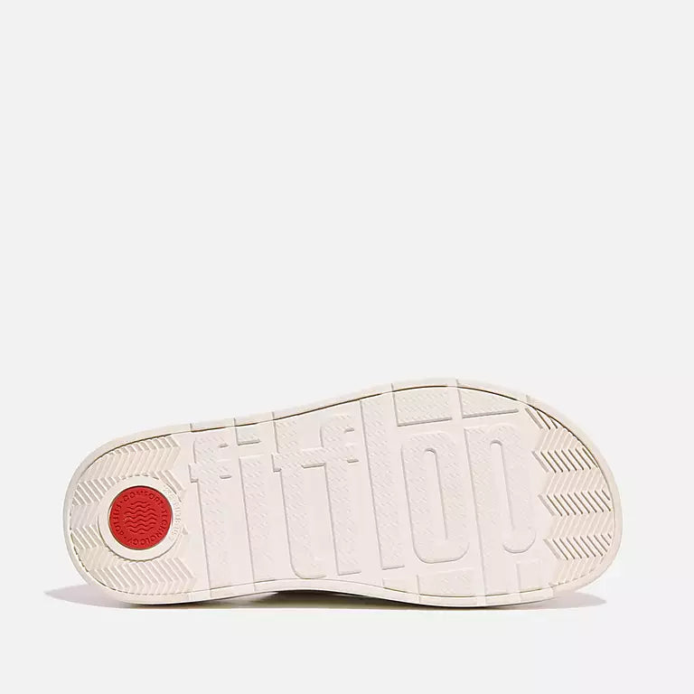 Modern Urban White FITFLOP slides in Canada with supportive Microwobbleboard footbed and leather lining