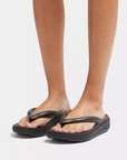 FITFLOP Relieff Recovery Toe-Post Sandals in Black HF4 | Shop from eightywingold an official brand partner for Fitflop Canada and US.