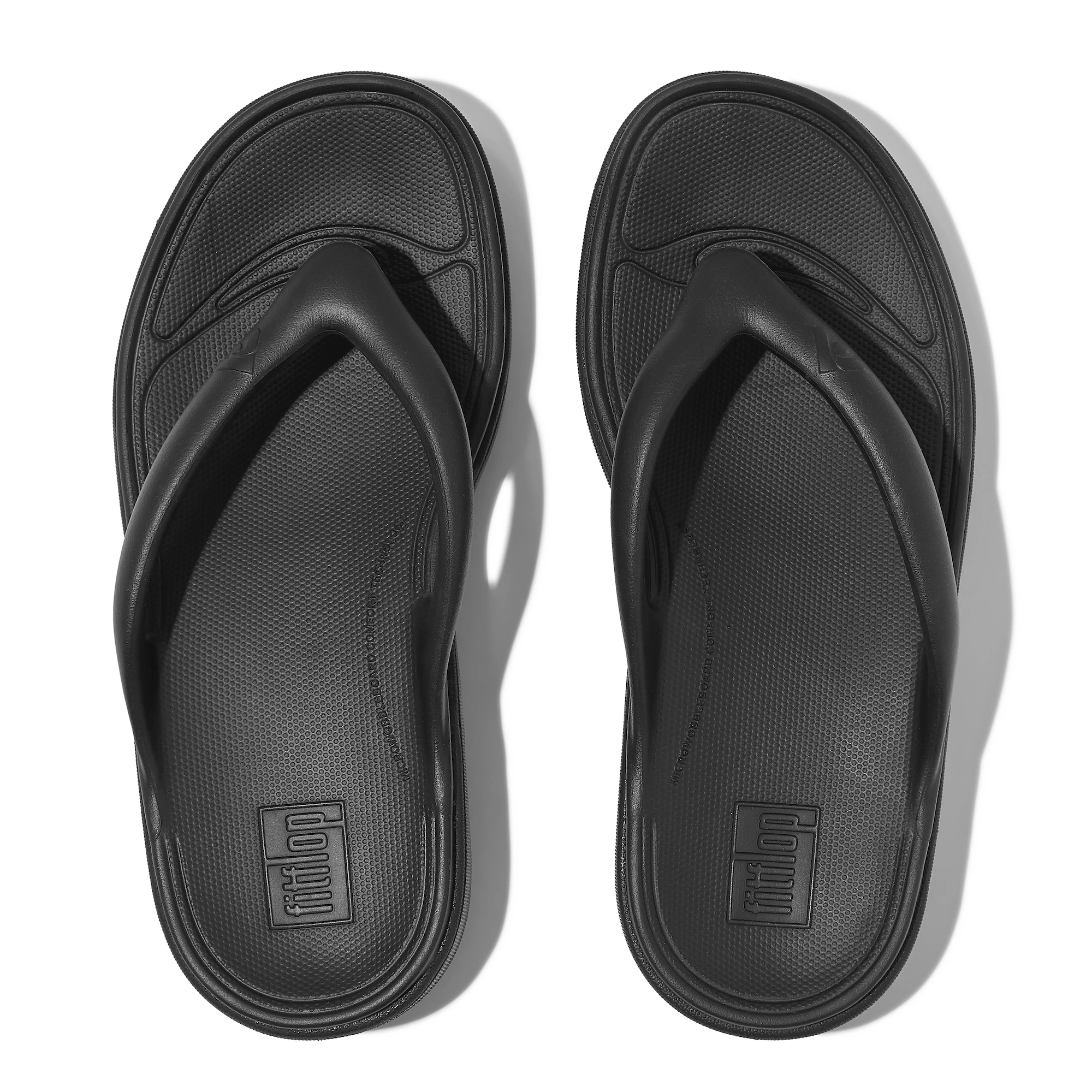 FITFLOP Relieff Recovery Toe-Post Sandals in Black HF4 | Shop from eightywingold an official brand partner for Fitflop Canada and US.