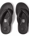 FITFLOP Iqushion D-Luxe Padded Leather Flip-Flops in Black HF5 | Shop from eightywingold an official brand partner for Fitflop Canada and US.