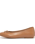DELICATO Bow Soft Leather Ballerinas