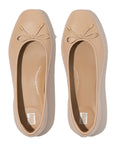 DELICATO Bow Soft Leather Ballerinas