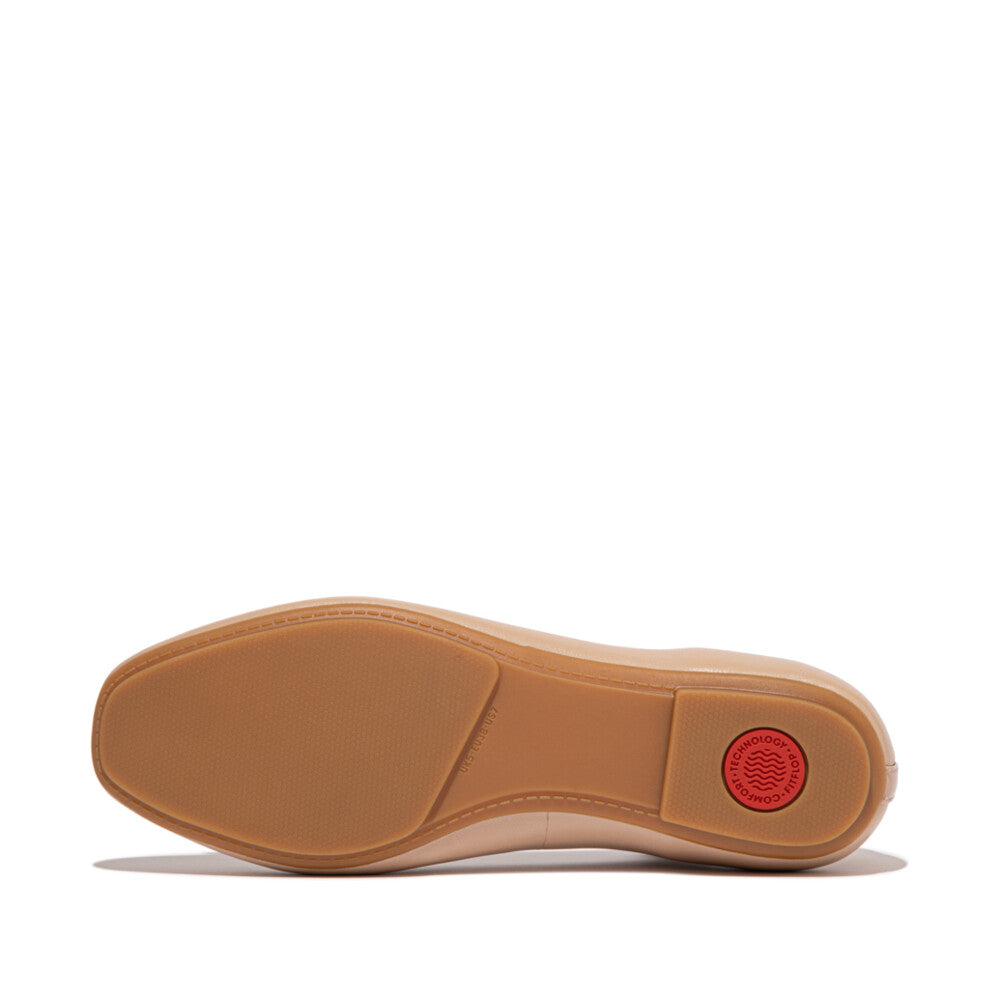 DELICATO Bow Soft Leather Ballerinas