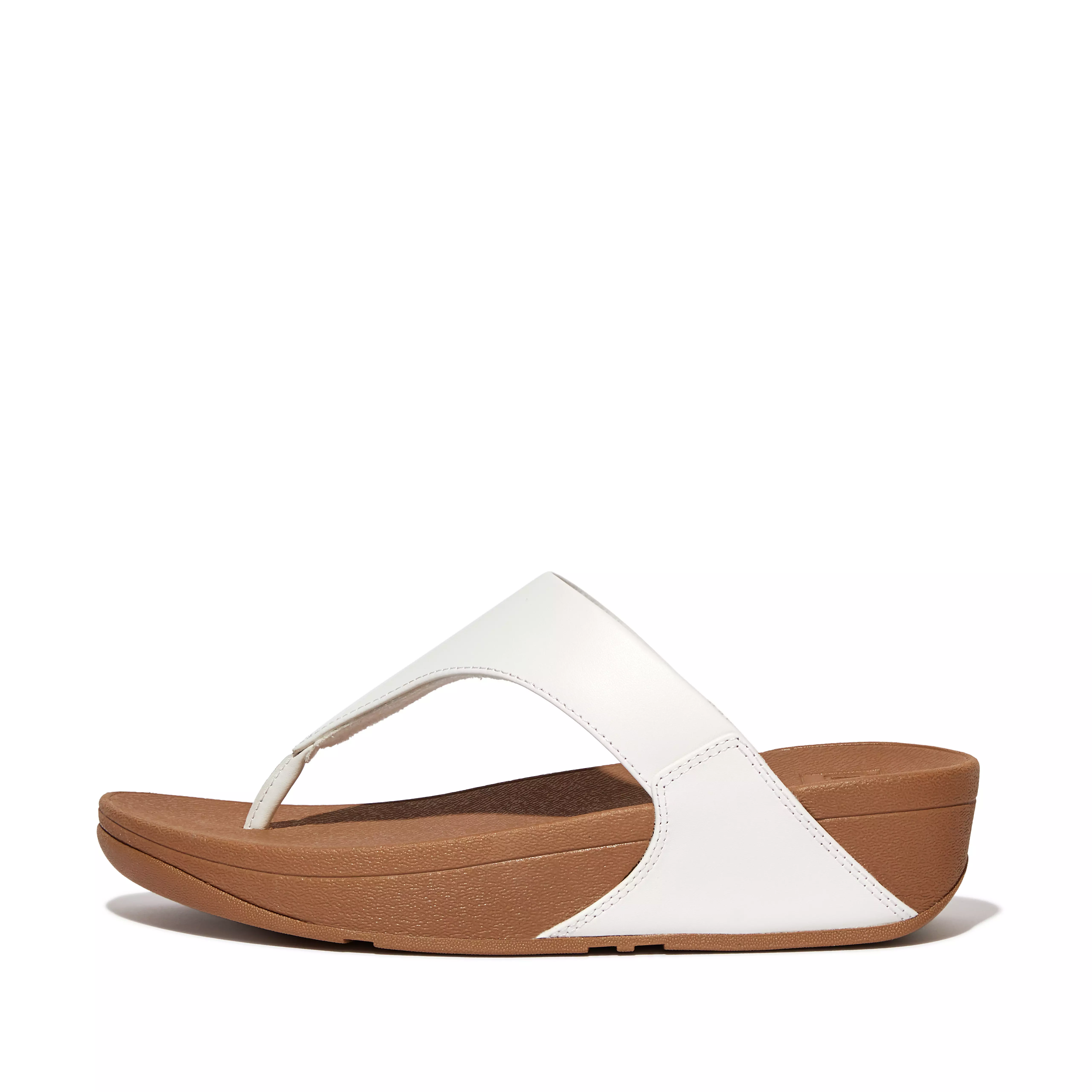 FITFLOP Lulu Leather Toe Post in White I88 | Shop from eightywingold an official brand partner for Fitflop Canada and US.